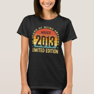Camiseta Espetacular de 10 anos desde março de 2013 10º ani