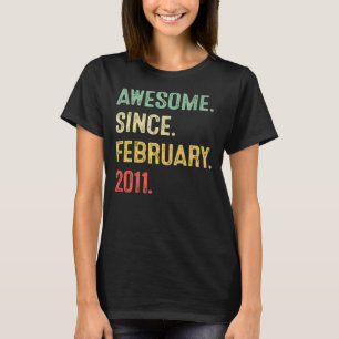 Camiseta Espetacular De 12 Anos Desde Fevereiro De 2011 12