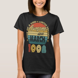 Camiseta Espetacular De 25 Anos Desde Março De 1998 25 Birt