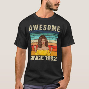 Camiseta Espetacular De 40 Anos Desde 1982 aniversário de 4