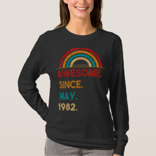 Camiseta Espetacular De 40 Anos Desde Maio De 1982 aniversá