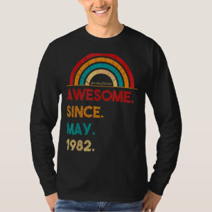 Camiseta Espetacular De 40 Anos Desde Maio De 1982 aniversá