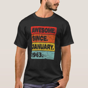 Camiseta Espetacular De 60 Anos Desde Janeiro De 1963 60º N