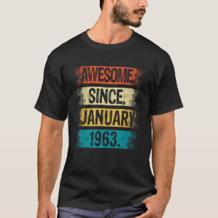 Camiseta Espetacular De 60 Anos Desde Janeiro De 1963 60º N