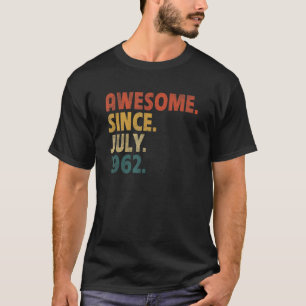 Camiseta Espetacular de 60 anos desde julho de 1962 60º ani