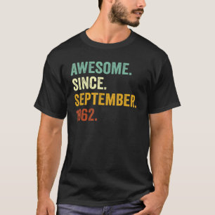 Camiseta Espetacular De 60 Anos Desde Setembro De 1962 60º 