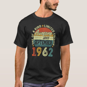 Camiseta Espetacular De 60 Anos Desde Setembro De 1962 60º