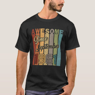 Camiseta Espetacular De 61 Anos Desde Setembro De 1961 61ru