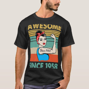 Camiseta Espetacular de 65 anos desde 1958 65º aniversário