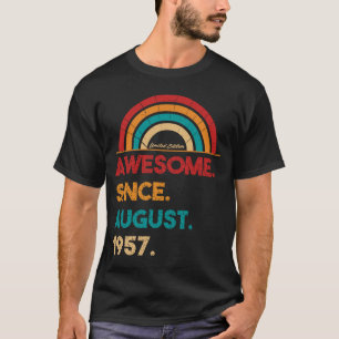Camiseta Espetacular de 65 anos desde agosto de 1957 65º an