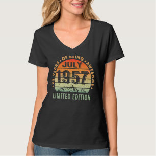 Camiseta Espetacular de 65 anos desde julho de 1957 65º ani