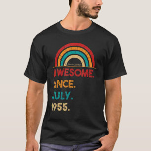 Camiseta Espetacular de 67 anos desde julho de 1955 67º ani