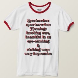 Camiseta Espetacular: ・ de definição tac ・ u lar ・