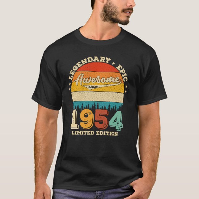 Camiseta Espetacular desde 1954 68º aniversário do aniversá (Frente)