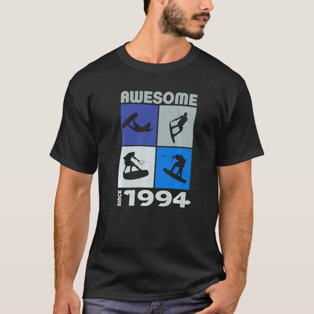 Camiseta Espetacular desde 1994 estilo de vida de wakeboard (Frente)