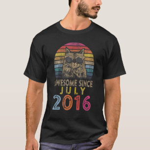 Camiseta Espetacular Desde Julho De 2016, Aos 7 Anos, 7 Bir