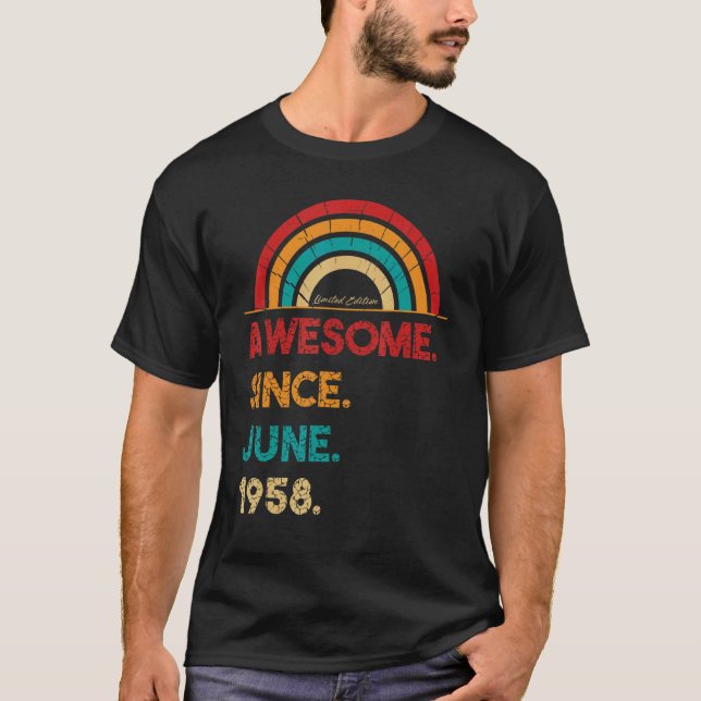 Camiseta Espetacular desde junho de 1958 64º aniversário (Frente)