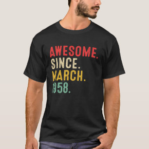 Camiseta Espetacular desde março de 1958 65º Nascimento