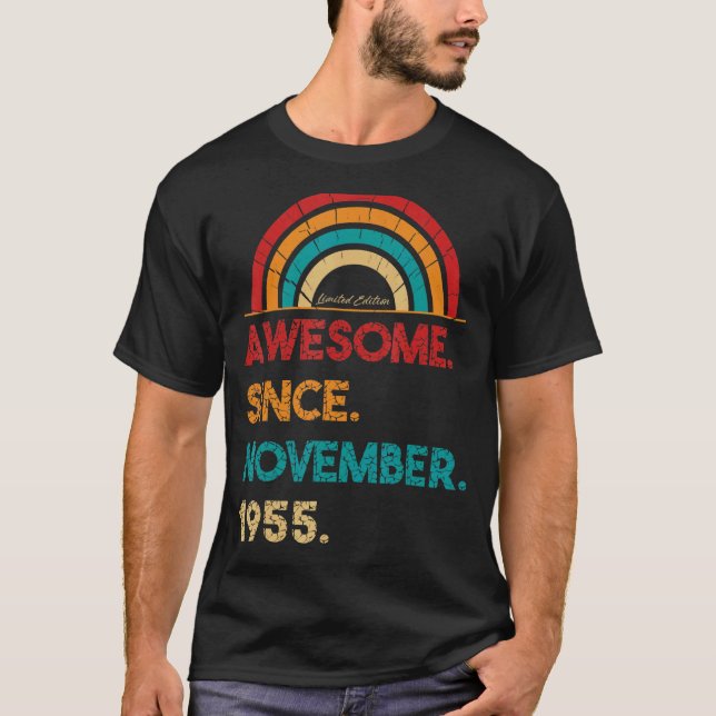 Camiseta Espetacular desde novembro de 1955 67º Nascimento (Frente)