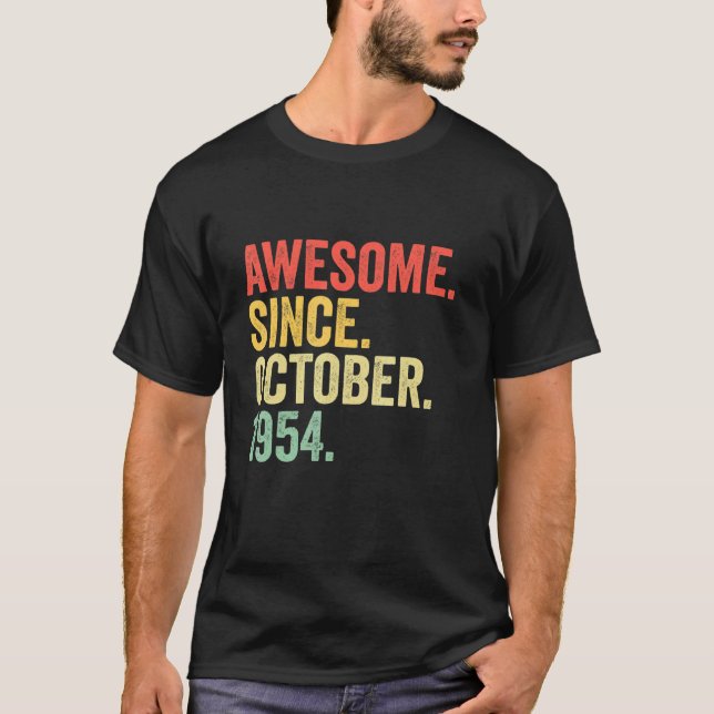 Camiseta Espetacular desde outubro de 1954 68º Nascimento (Frente)