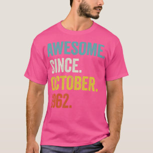 Camiseta Espetacular desde outubro de 1962 60º Nascimento