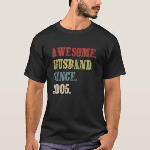 Camiseta Espetacular Marido Desde 2005 17 Aniversário de Ca