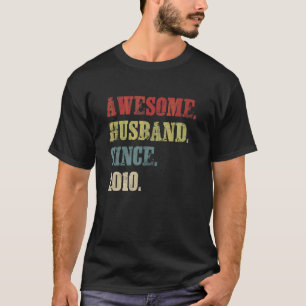 Camiseta Espetacular Marido Desde 2010 12 Aniversário de Ca