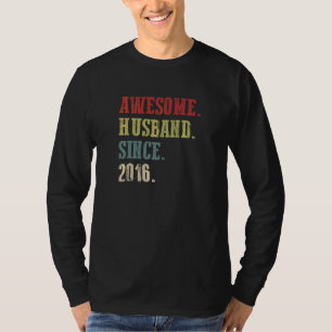 Camiseta Espetacular Marido Desde 2016 6 Aniversário de Cas