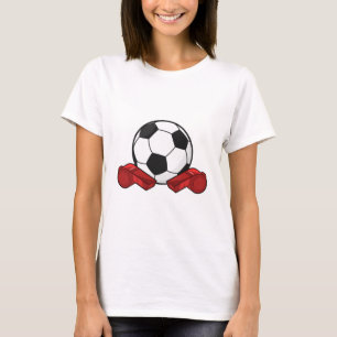 Camiseta Espetáculo de referência e bola de futebol