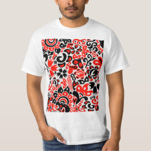 Camiseta Espetáculo floral de arte popular ucraniana