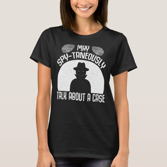 Camiseta Espião Secreto Investigador Privado de Crimescenos (Frente)