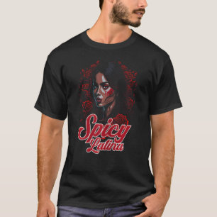 Camiseta Espicia Latina Engraçada Linda Garota Latina com R