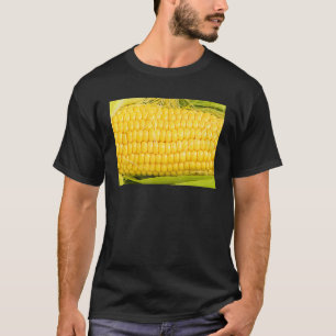 Camiseta Espiga De Milho Com Seda E Folhas Na Espiga