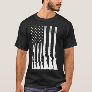 Camiseta Espingarda Bandeira 2ª Emenda Pró Direitos de Arma