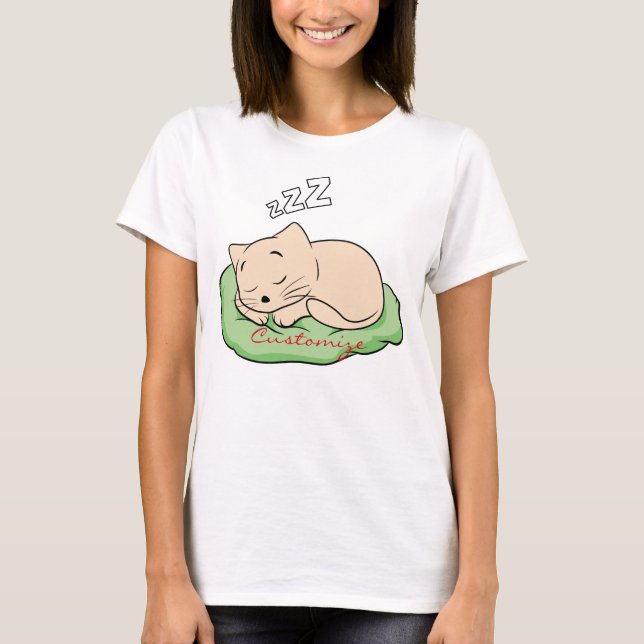 Camiseta Espingarda do Gatinho de dormir (Frente)