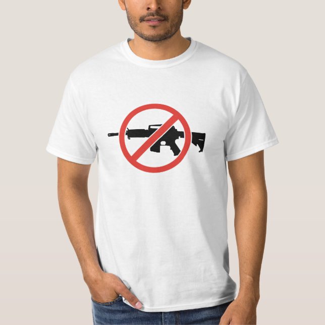 Camiseta Espingardas de assalto da proibição!  Pare a (Frente)