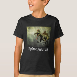 Camiseta Espinossauro Dinossauro em Camisa-T da Floresta Pr