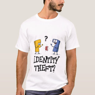 Camiseta Espionagem de Identidade de Albhabet Engraçada Per