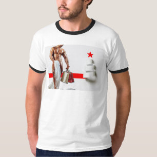 Camiseta Espira de papel branco comprando o Natal do Slippe