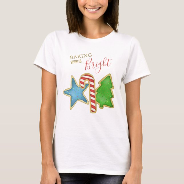 Camiseta Espirais Brancos De Natal (Frente)