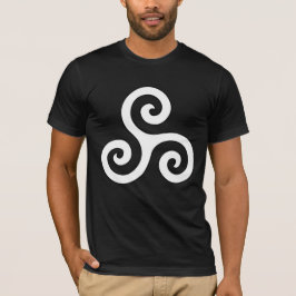 Camiseta Espiral Celta Triskelion em Branco