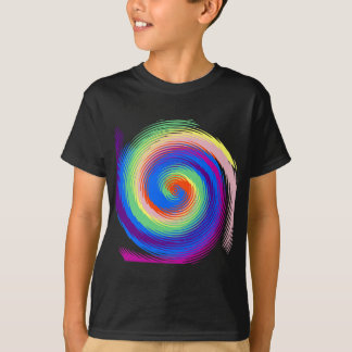 Camiseta espiral colorida
