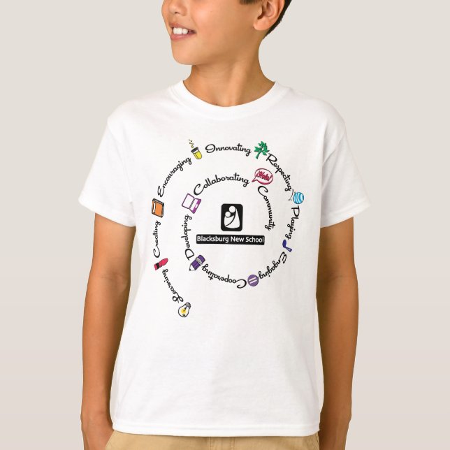 Camiseta Espiral Colorido Blacksburg - Juventude (Frente)