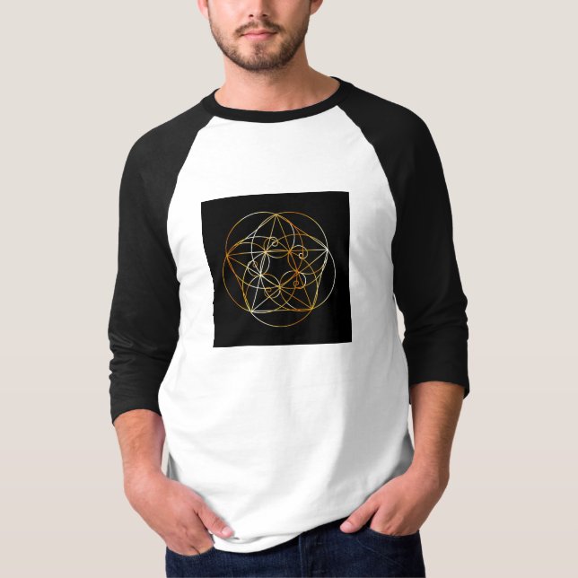 Camiseta Espiral de Fibonacci a geometria sagrado (Frente)