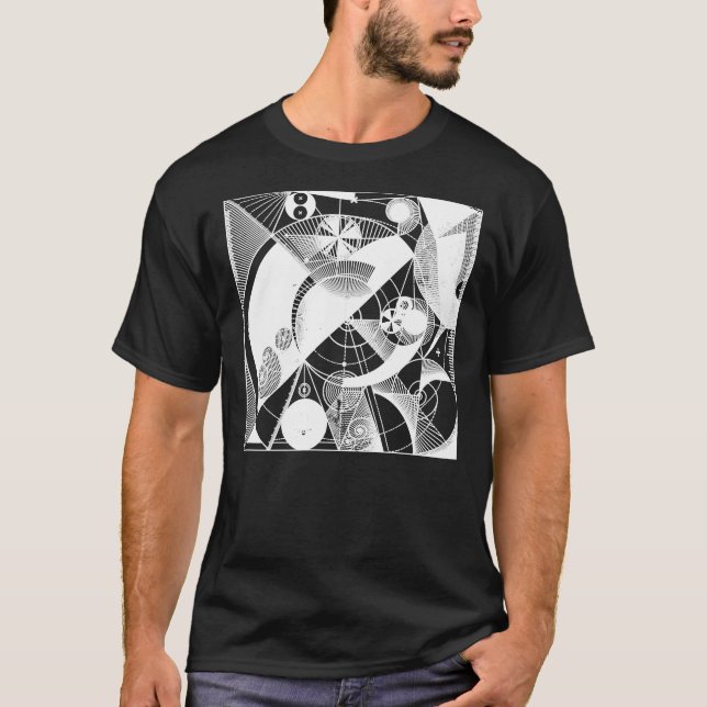 Camiseta Espiral Fibonacci, Relação Ouro, Geometria Sagrada (Frente)