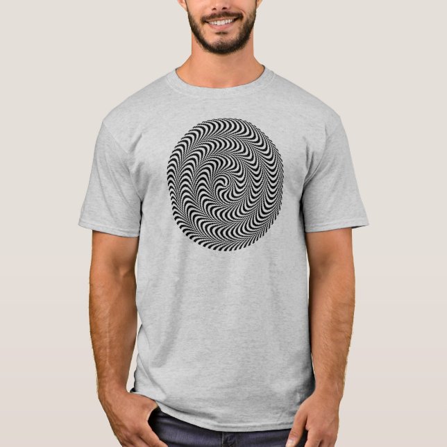 Camiseta Espiral óptica ilusória do bloco (Frente)