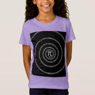Camiseta Espiral para o Pi no estilo preto