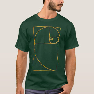 Camiseta Espiral sagrado de Fibonacci da relação dourada