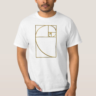 Camiseta Espiral sagrado de Fibonacci da relação dourada