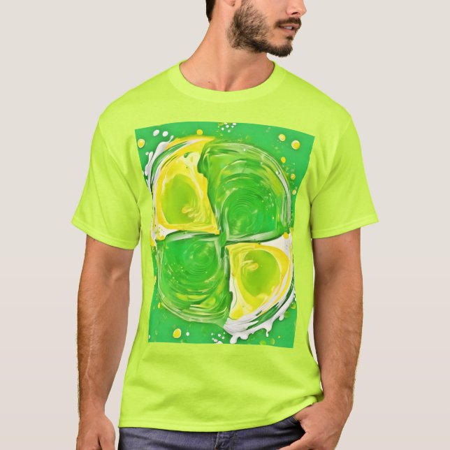 Camiseta Espiral Verde Lima (Frente)